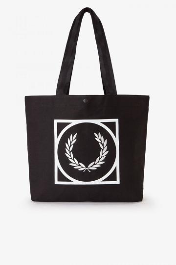 Fred Perry Graafinen Print Tote Naisten Laukut Mustat | FI 1232YXFU